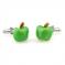 Teaher Green Granny Smith Apple Cufflinks1.jpg